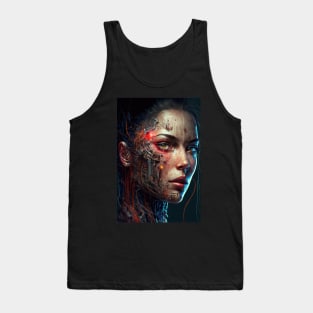 Beautiful Cyberpunk Woman Tank Top